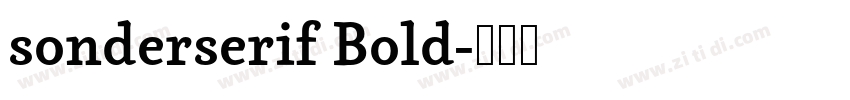 sonderserif Bold字体转换 sonderserif Bold字体转换